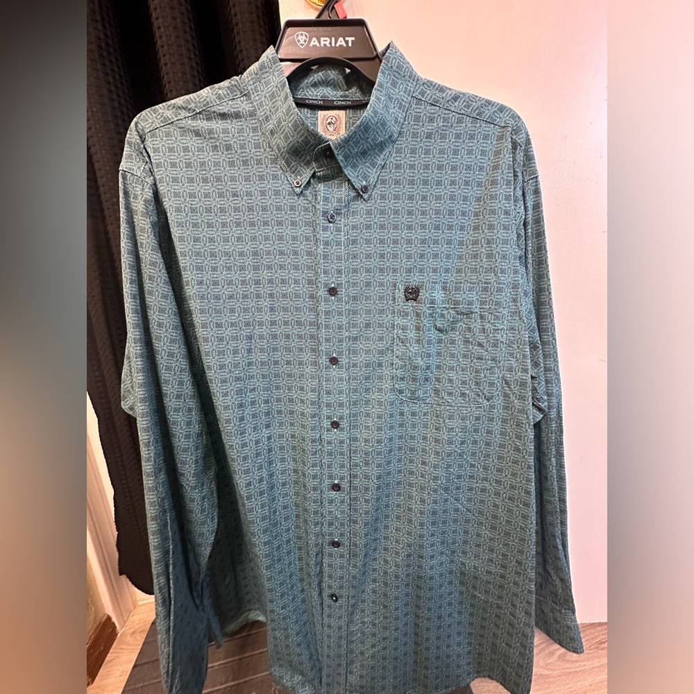 Men's Green Patterned Shirt